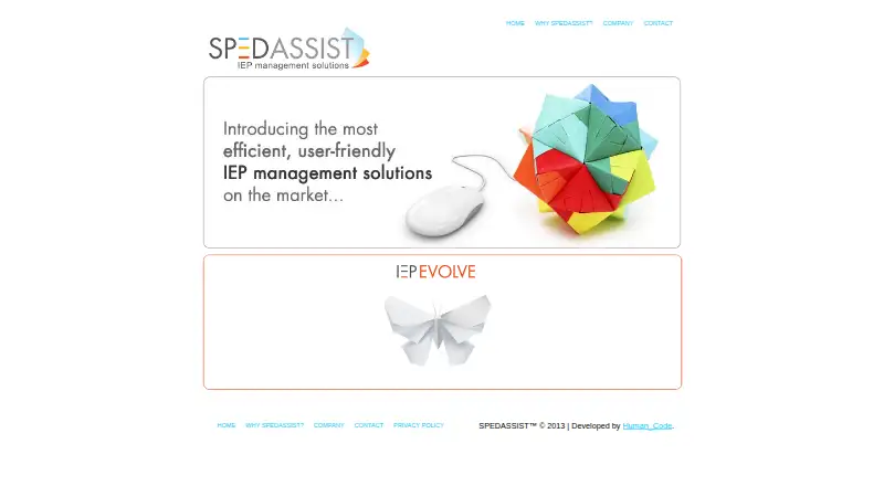IEP Evolve's website
