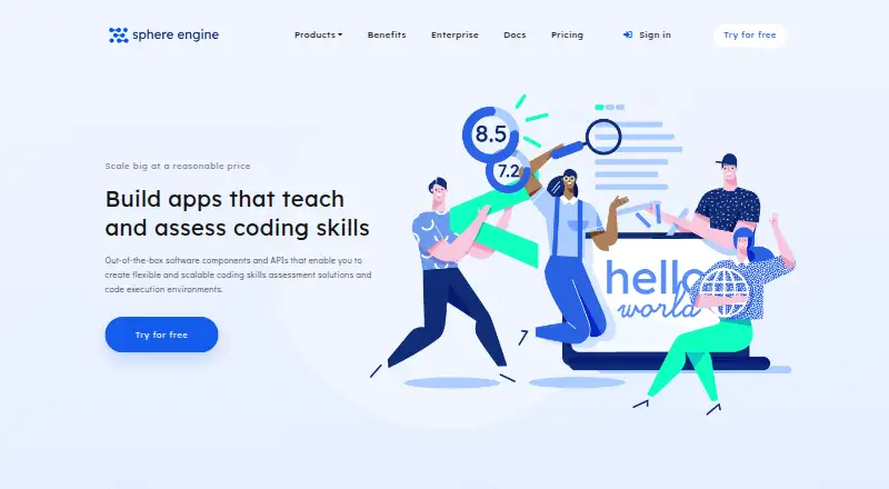 The Sphere Engine homepage