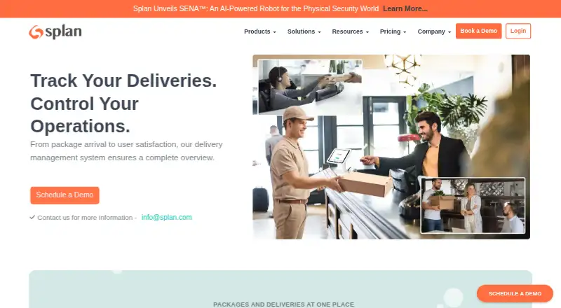 Splan Delivery Management's website