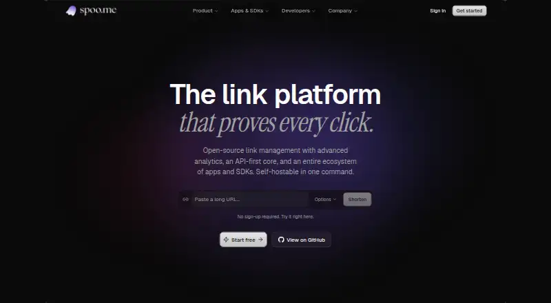 spoo.me's website