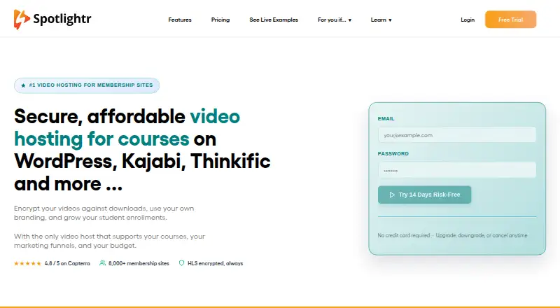 Spotlightr's website