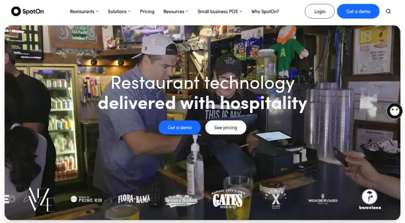 The SpotOn Retail homepage