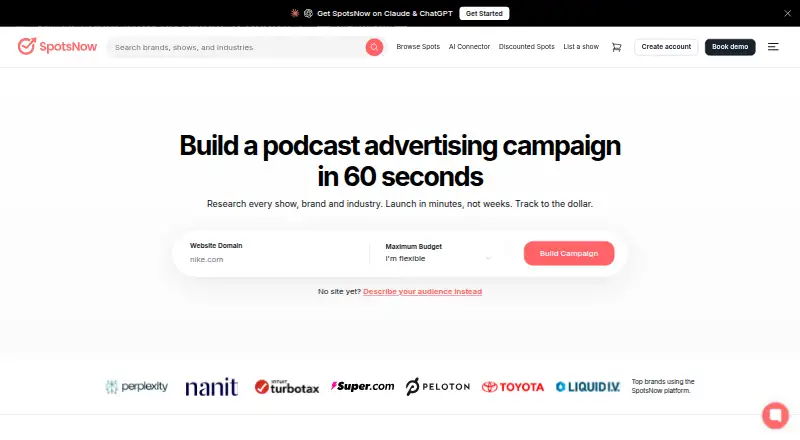 SpotsNow's website
