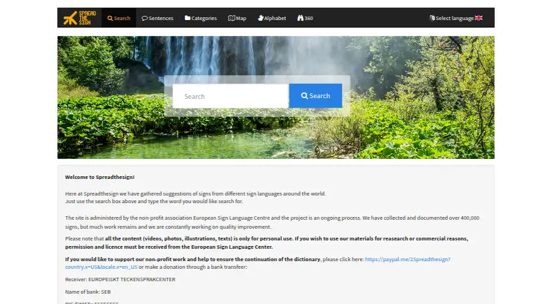 SpreadTheSign's website