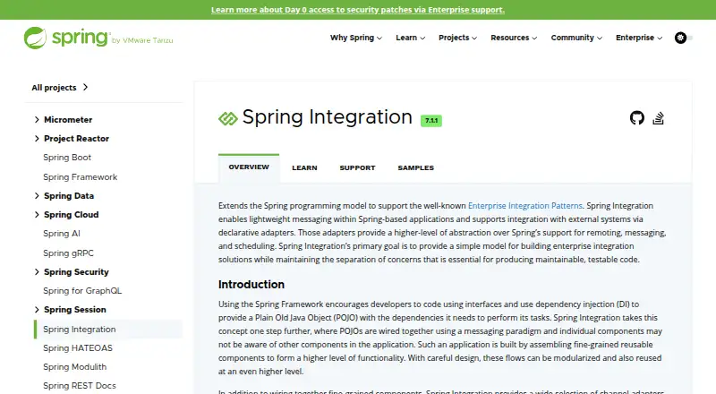 The Spring Integration homepage