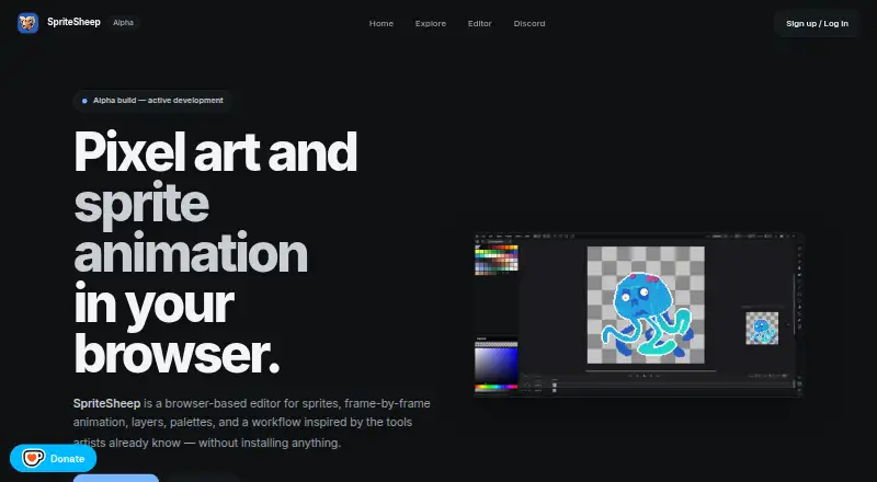 SpriteSheep's website