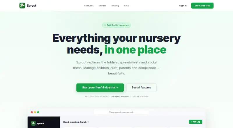 Sprout's website