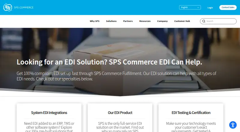 SPS Commerce Fulfillment's website