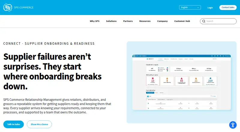 SPS Commerce Relationship Management's website