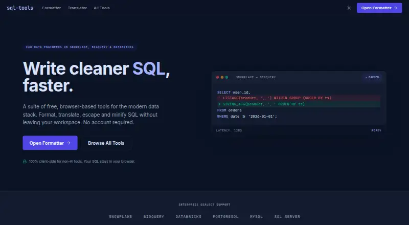 sql-tools's website