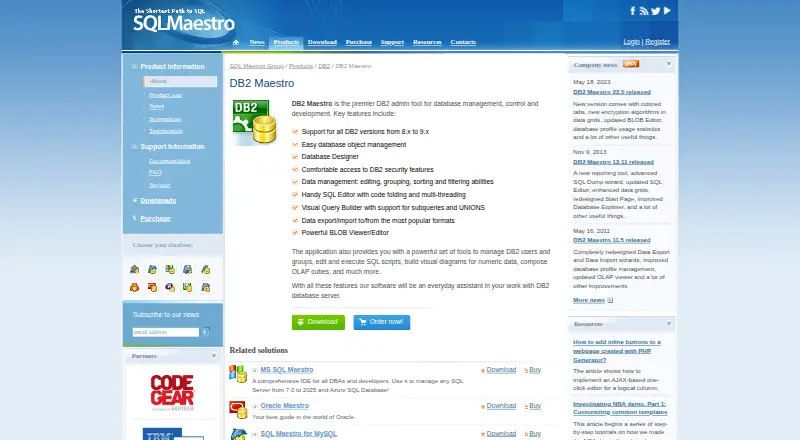DB2 Maestro's website