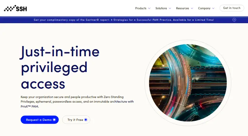 PrivX PAM's website