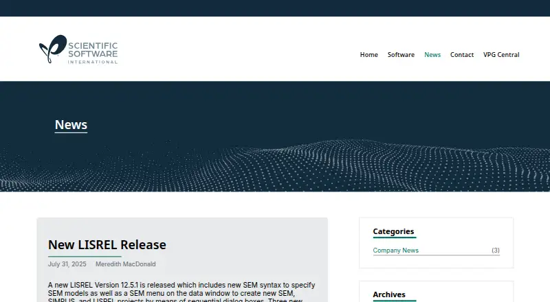 LISREL's website