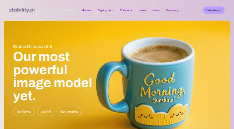 The Stable Image homepage