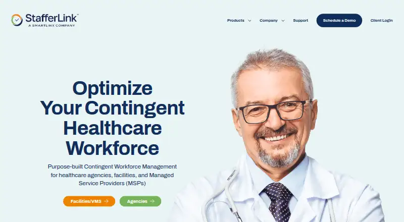 StafferLink VMS's website
