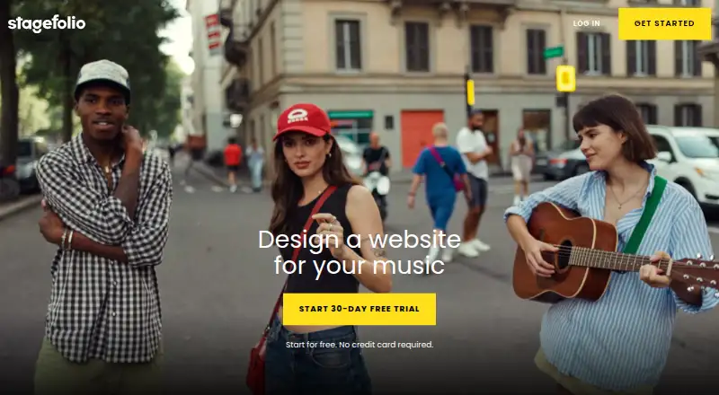 The Stagefolio homepage