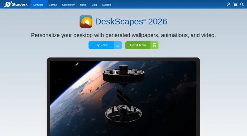 DeskScapes's website
