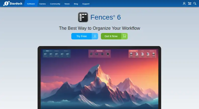 Stardock Fences's website