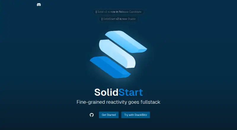 SolidStart's website
