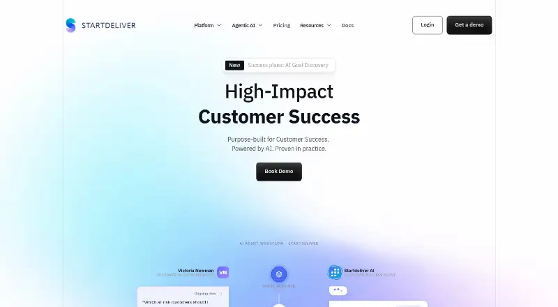 The Startdeliver homepage