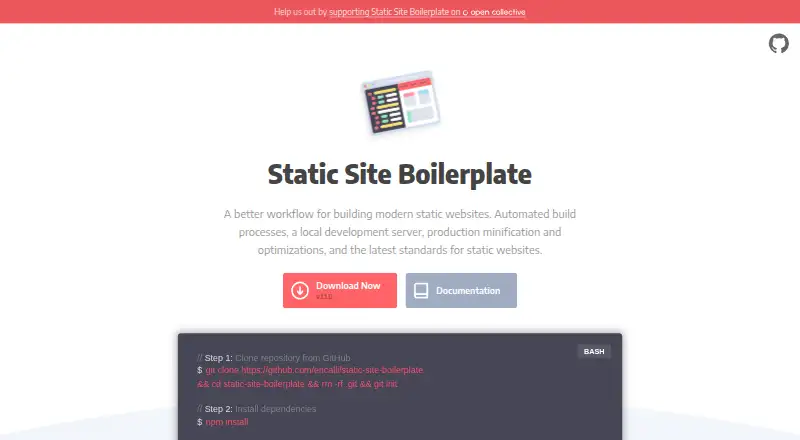Static Site Boilerplate's website