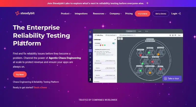 Steadybit's website