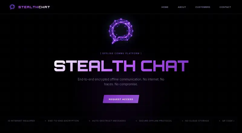The StealthChat homepage