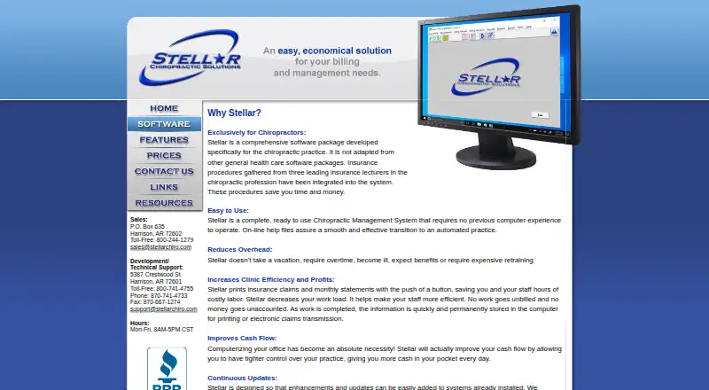 Stellar Chiropractic Solutions's website