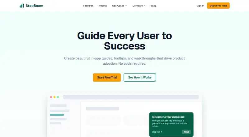 The StepBeam homepage