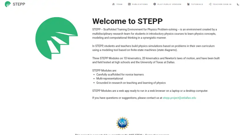 The STEPP homepage