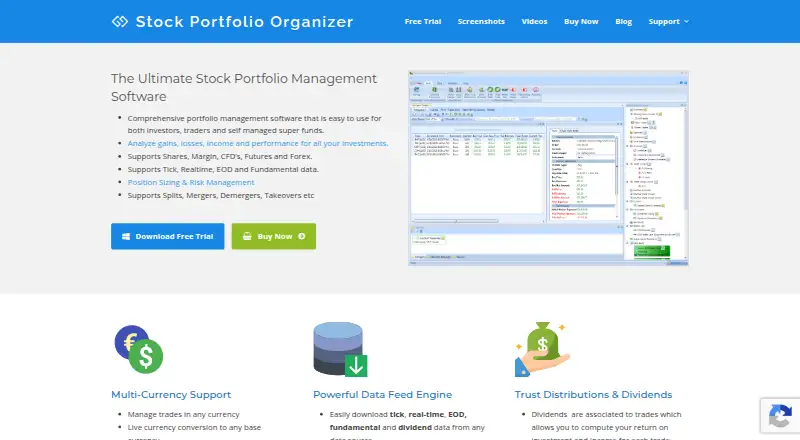 Stock Portfolio Organizer's website