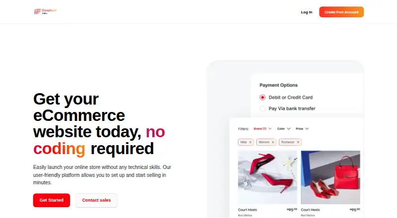 The Storefront Africa homepage