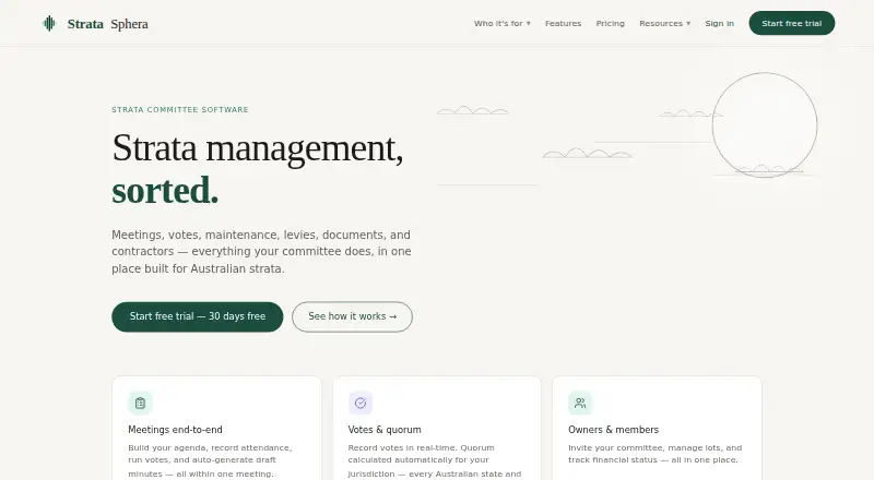 StrataSphera's website