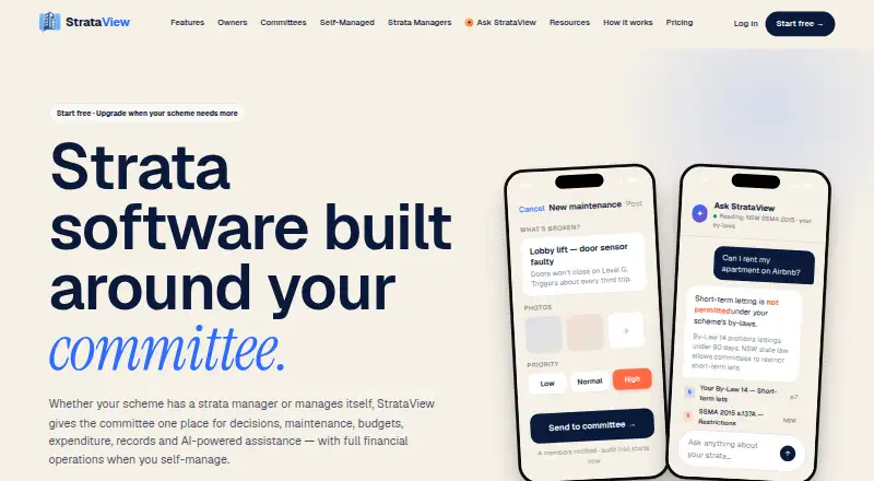 StrataView's website