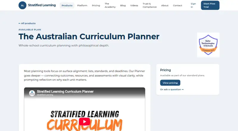 Curriculum Planner's website