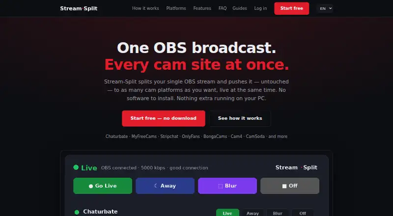 Stream-Split's website