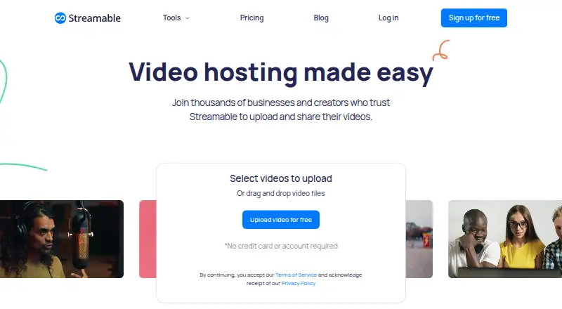 Streamable's website