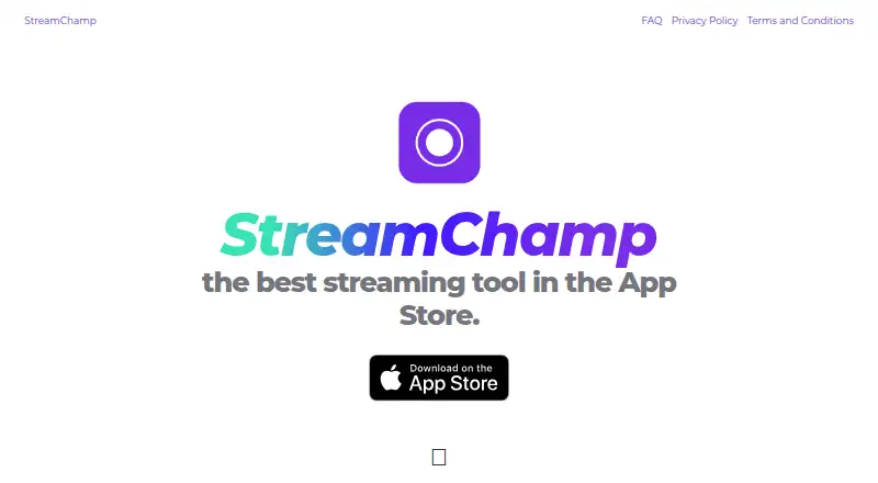 The StreamChamp homepage