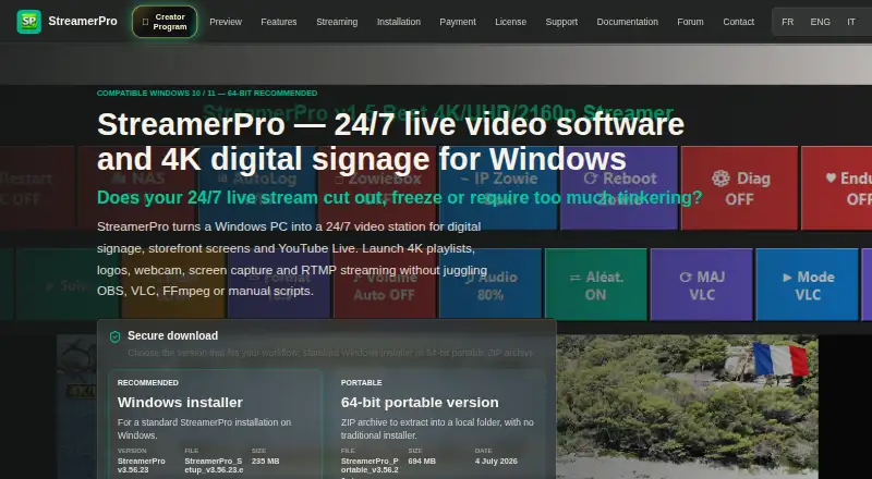 StreamerPro's website