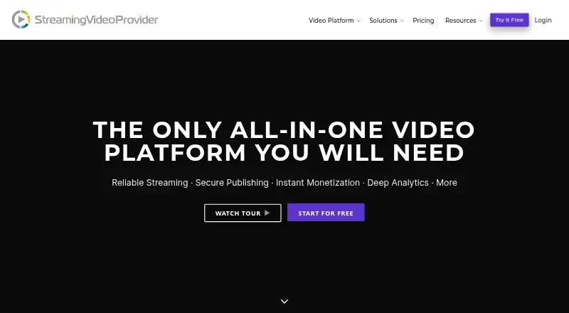 StreamingVideoProvider's website