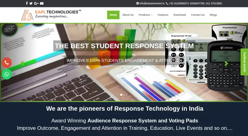 Enjoy Vote Audience Response System's website