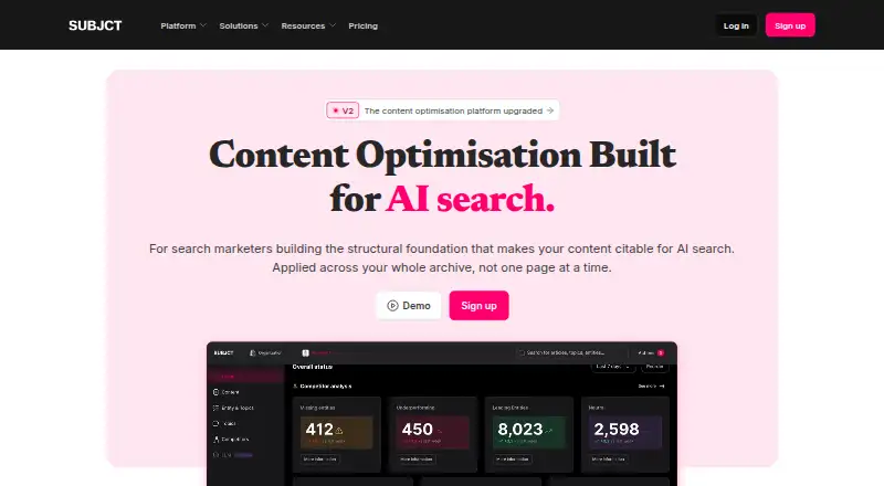 The SUBJCT homepage