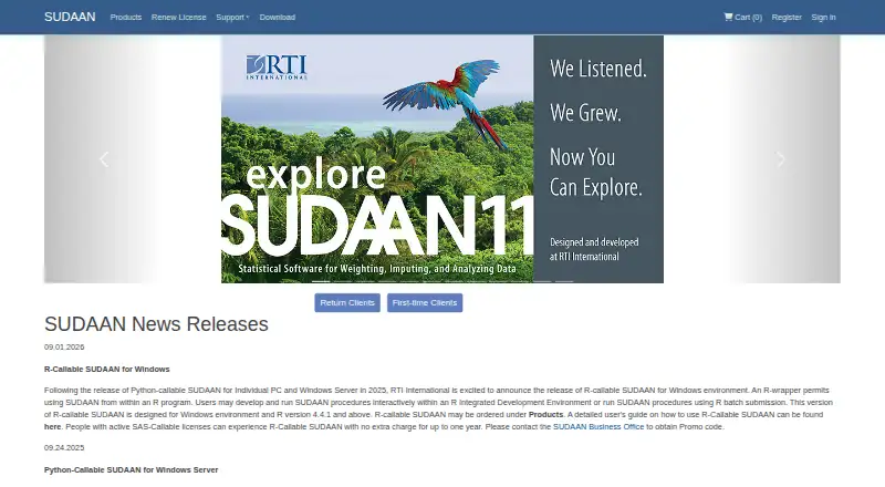 SUDAAN's website