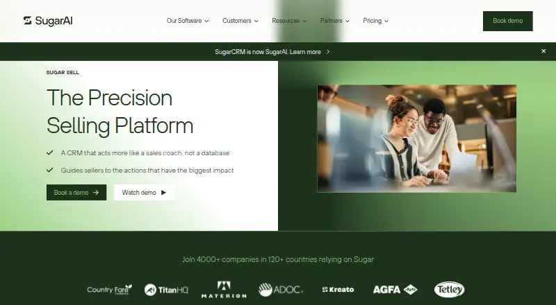 The Sugar Integrate homepage