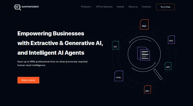 SummarizeBot's website