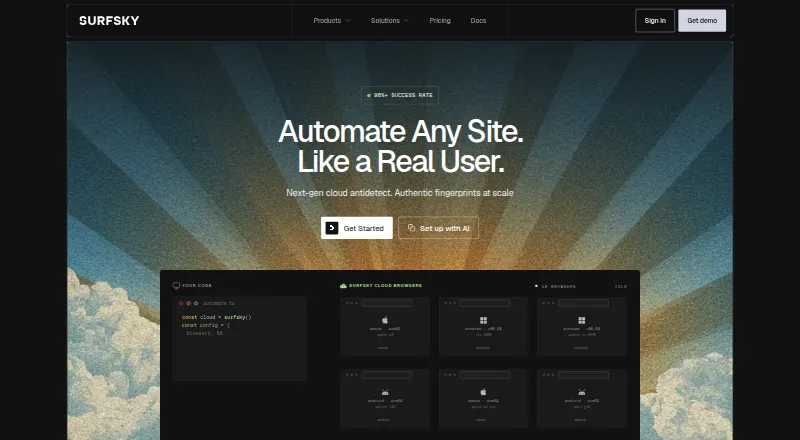 Surfsky Cloud Browser's website