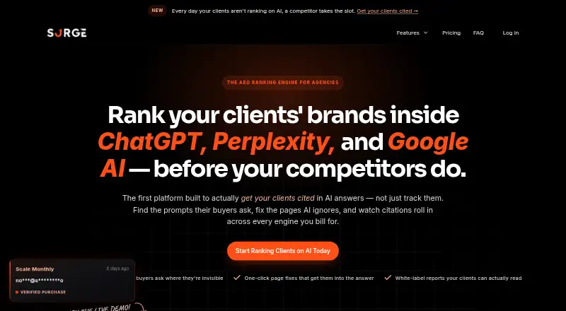 The SurgeGraph homepage