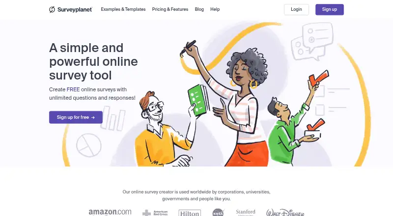 The SurveyPlanet homepage