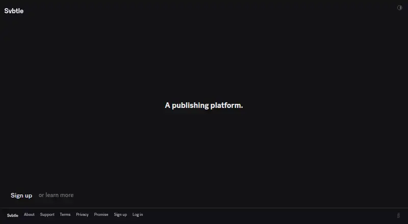 The Svbtle homepage