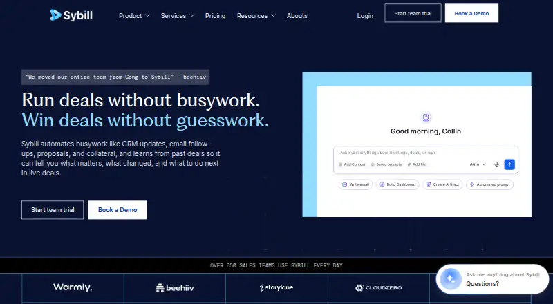 The Sybill homepage